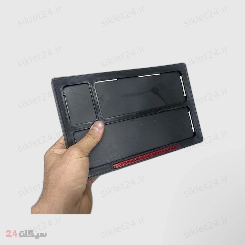 قاب پلاک شبرنگ دار موتور سیکلت وارون مدل دودی کد B-64 - Image 3