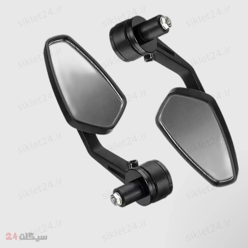 آینه سر فرمان موتور سیکلت مدل وزنه دار BLK مجموعه 2 عددی