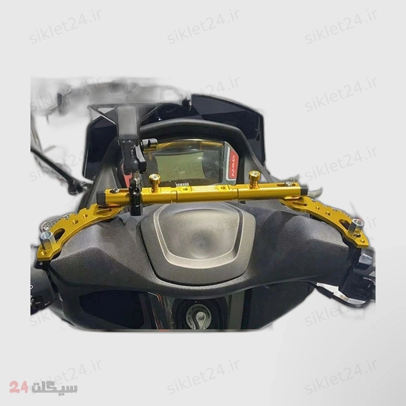میل رنتال فرمان موتور سیکلت وارون مدل 3 تیکه طرح GLD کد W-104 - Image 2