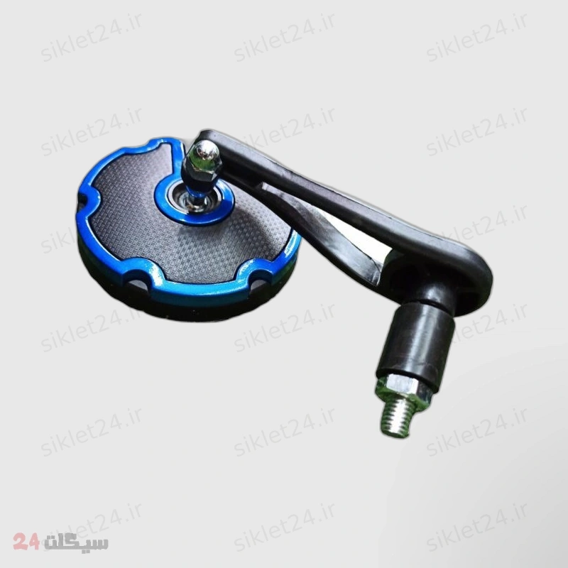 آینه سر فرمان موتور سیکلت طرح کربن BLUE مجموعه 2 عددی - Image 2